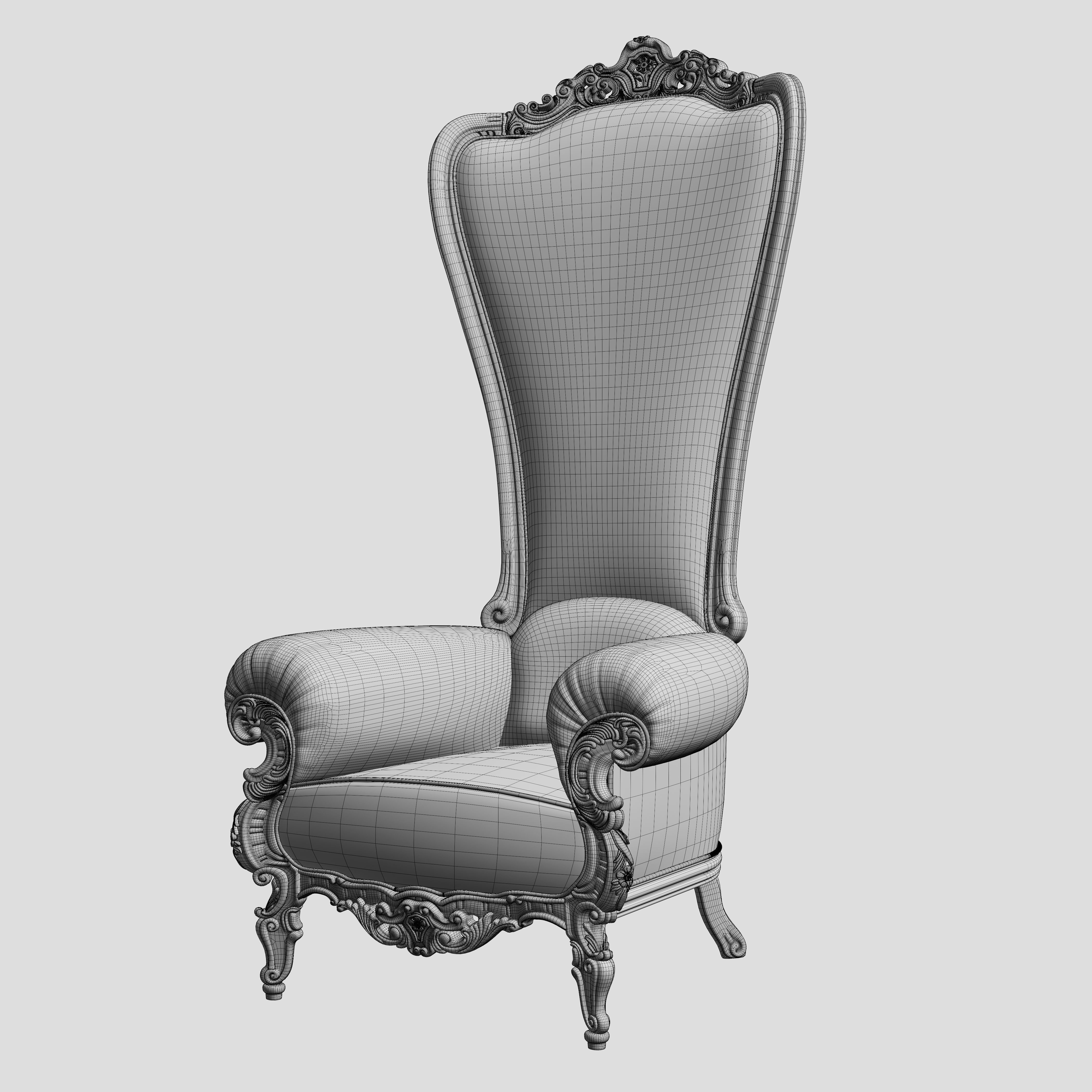 Throne Chair - Game-Ready 3D Model - View 19