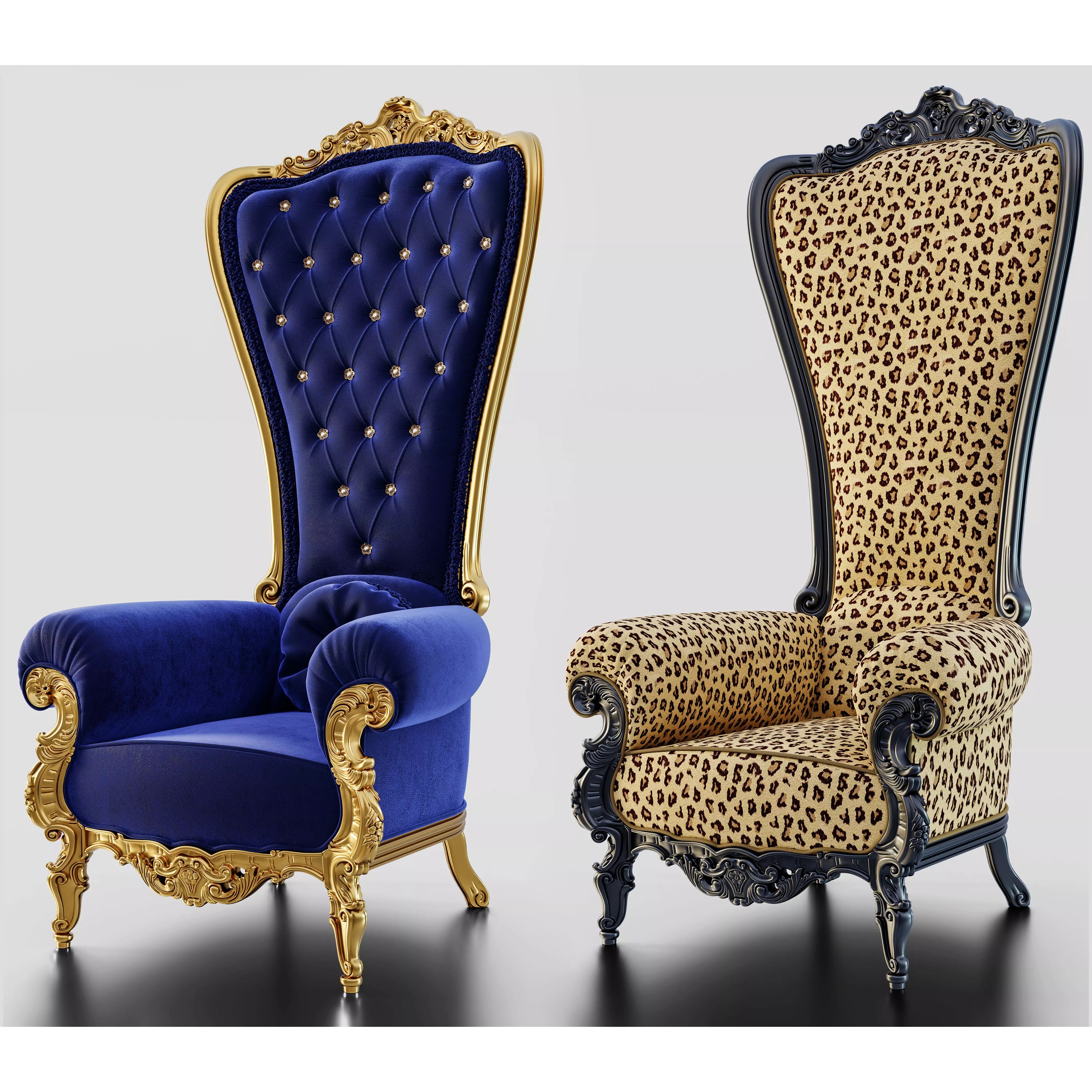Throne Chair - Game-Ready 3D Model - View 2