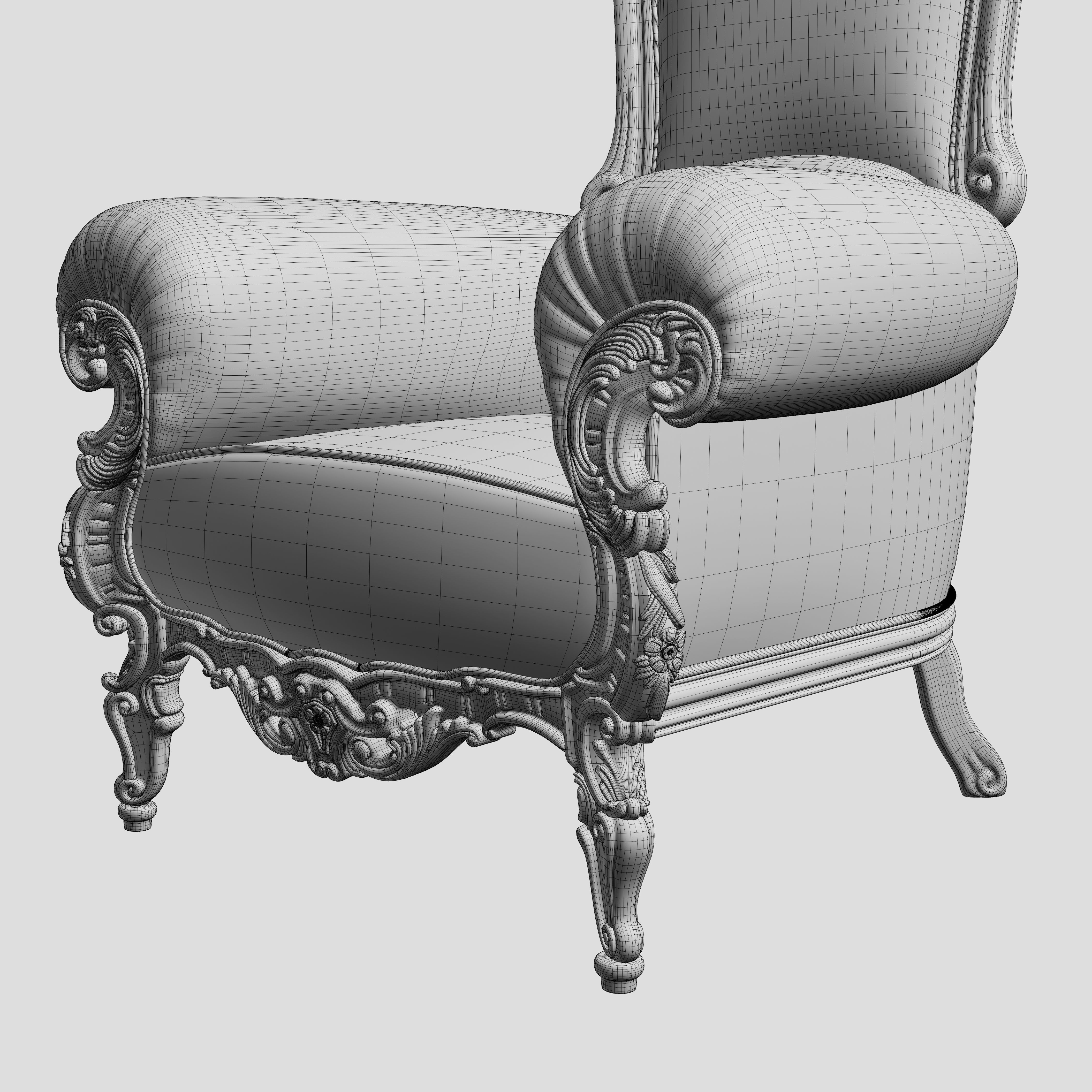Throne Chair - Game-Ready 3D Model - View 20