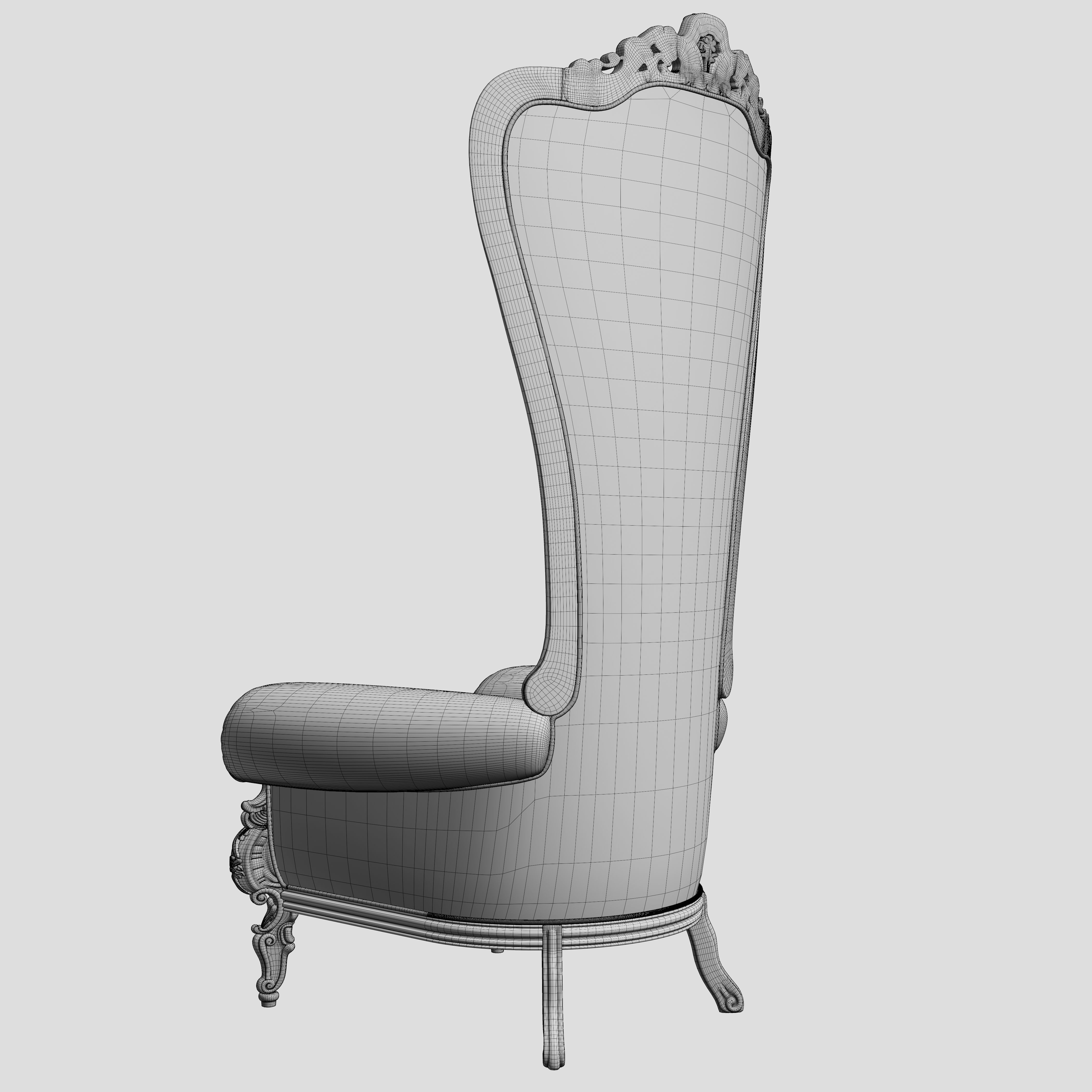 Throne Chair - Game-Ready 3D Model - View 21