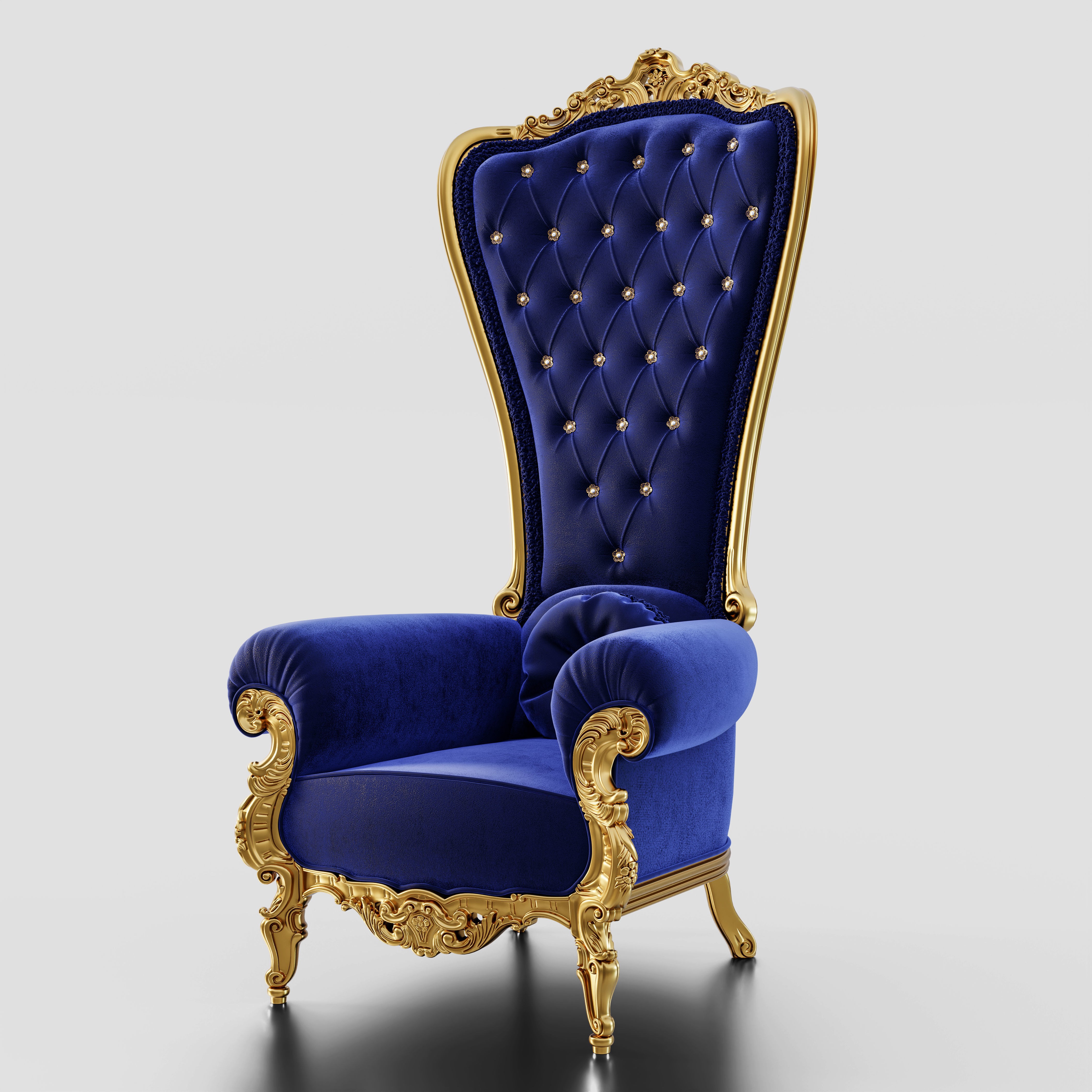 Throne Chair - Game-Ready 3D Model - View 4