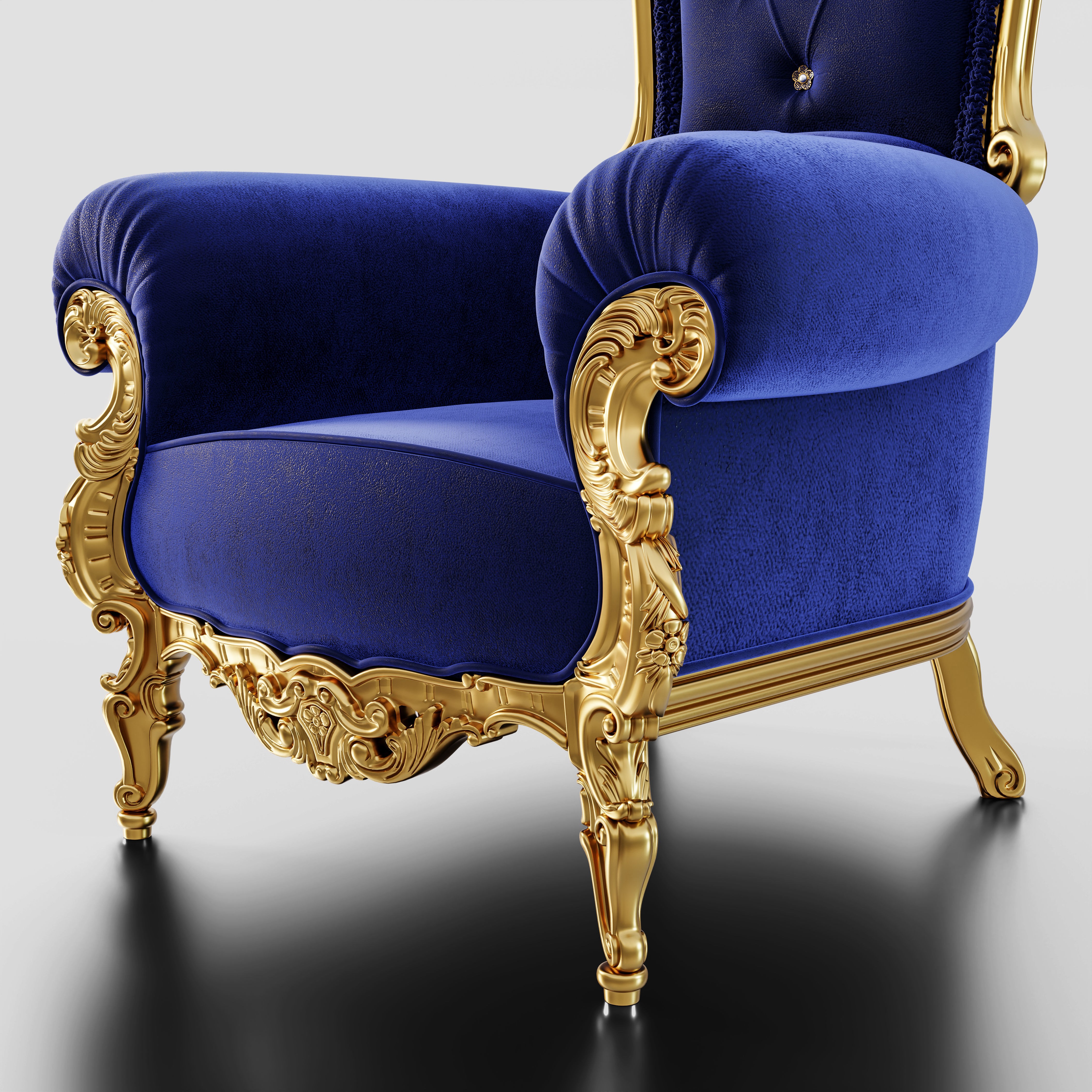 Throne Chair - Game-Ready 3D Model - View 5