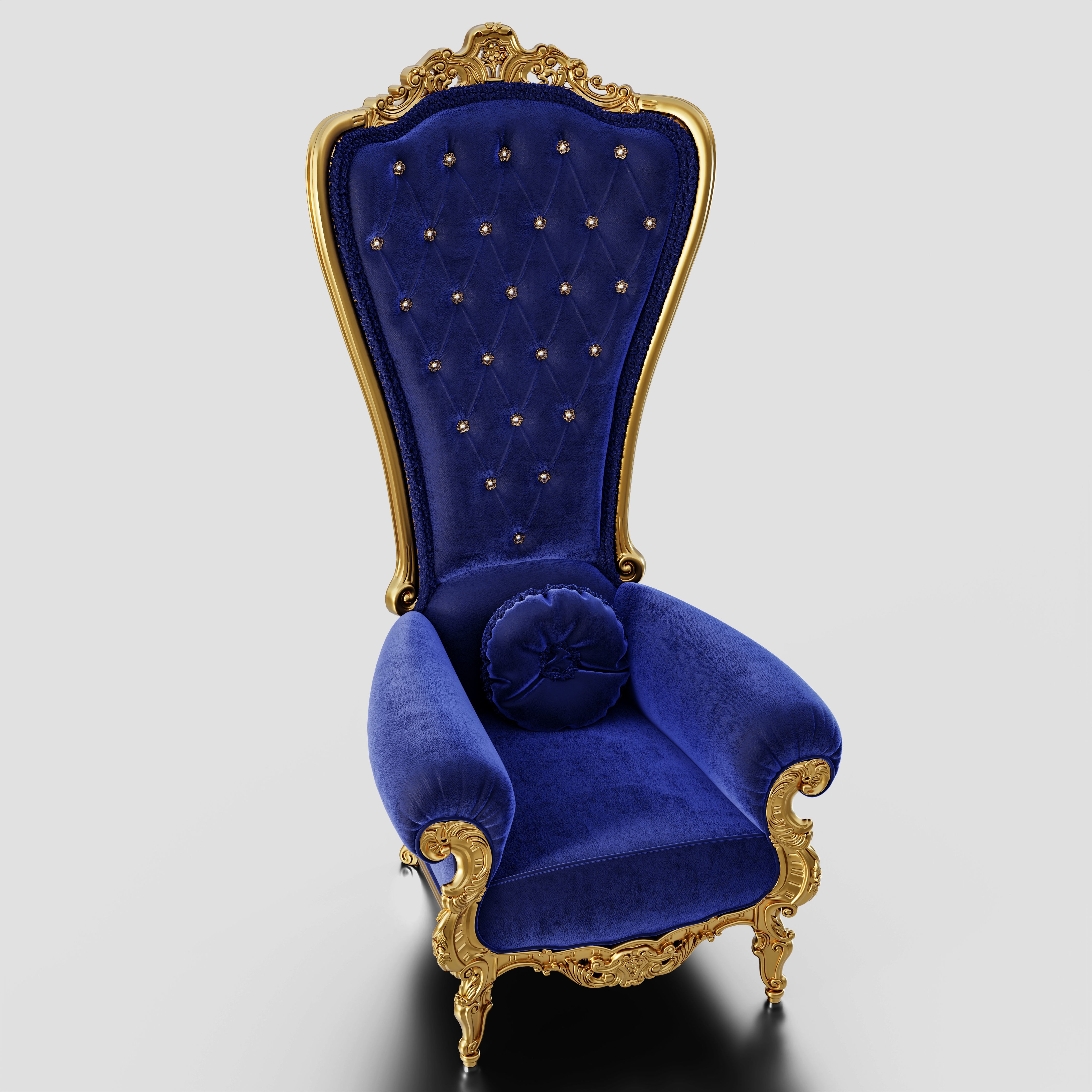 Throne Chair - Game-Ready 3D Model - View 7