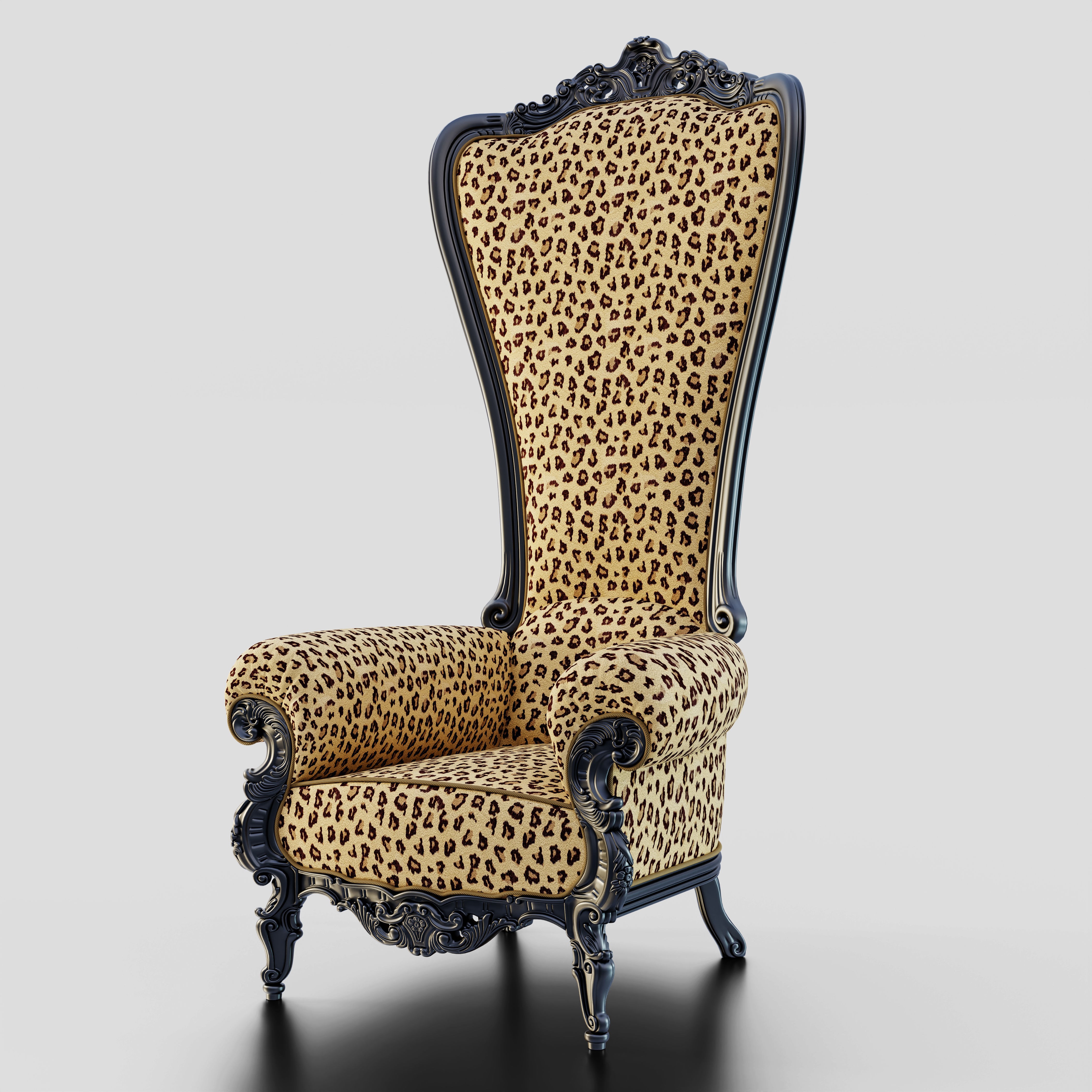 Throne Chair - Game-Ready 3D Model - View 9