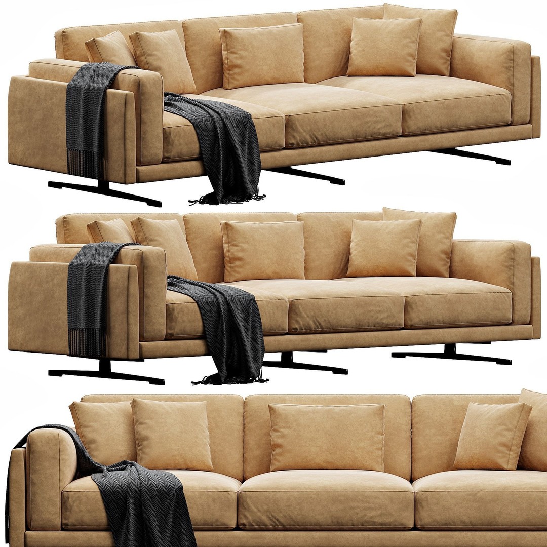 CTS Salotti Creo 3D Model – Modern Sofa, PBR Textures, FBX - View 3