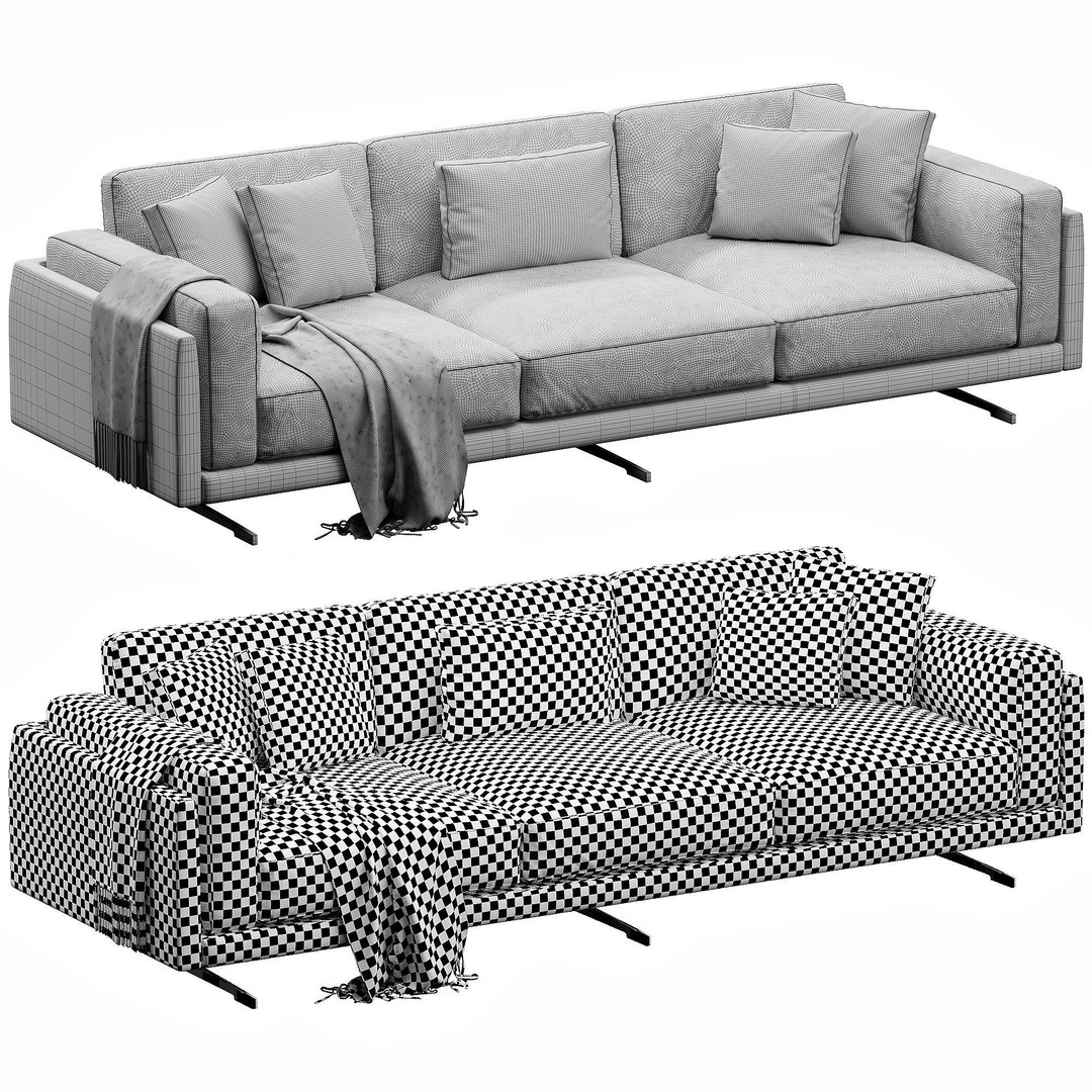CTS Salotti Creo 3D Model – Modern Sofa, PBR Textures, FBX - View 4