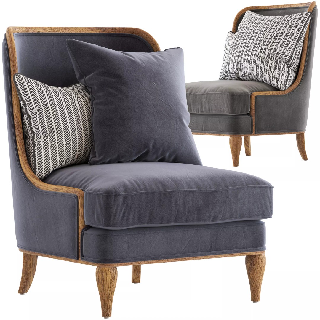 Erik Armchair 3D Model – Modern Furniture Design, FBX, OBJ - View 2