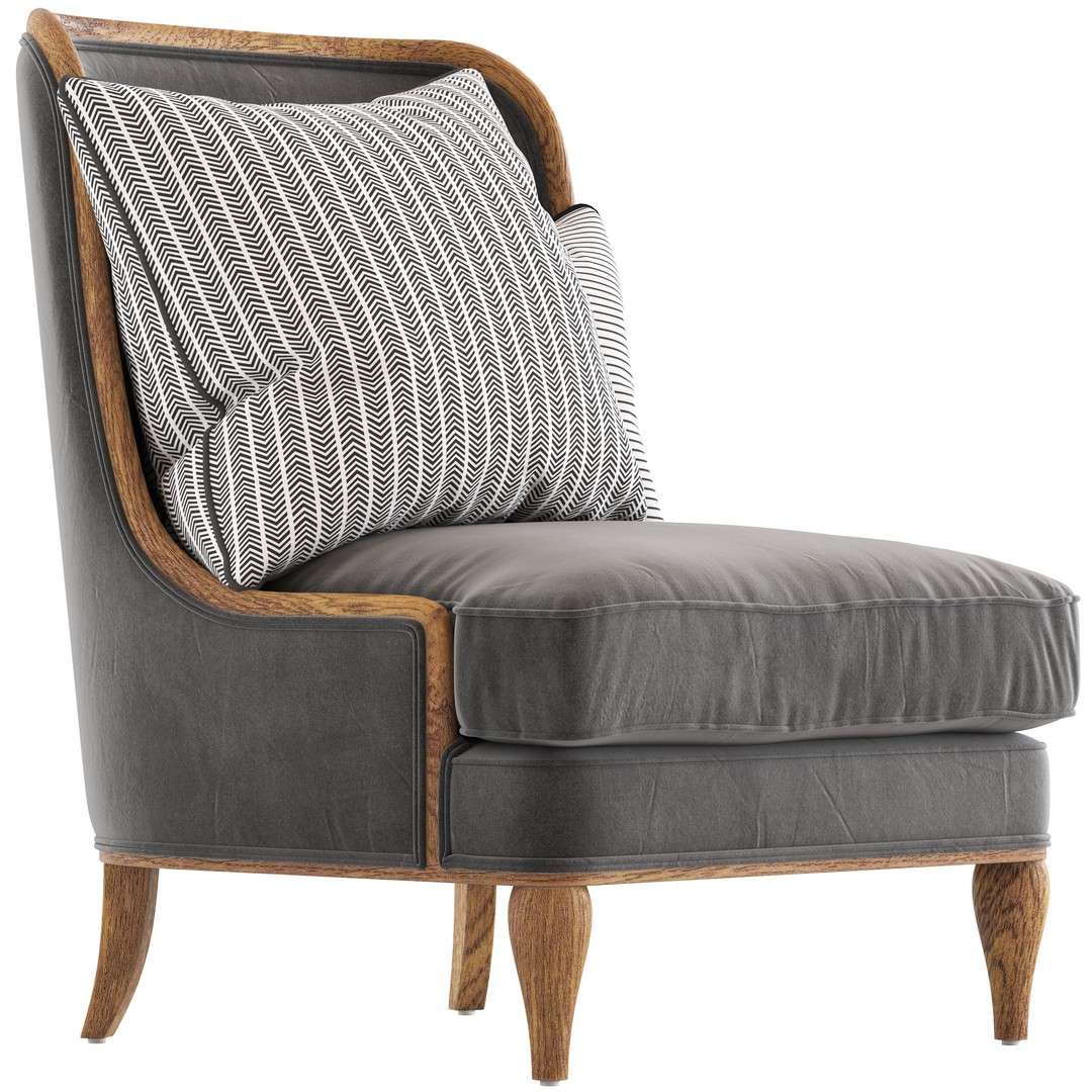 Erik Armchair 3D Model – Modern Furniture Design, FBX, OBJ - View 3