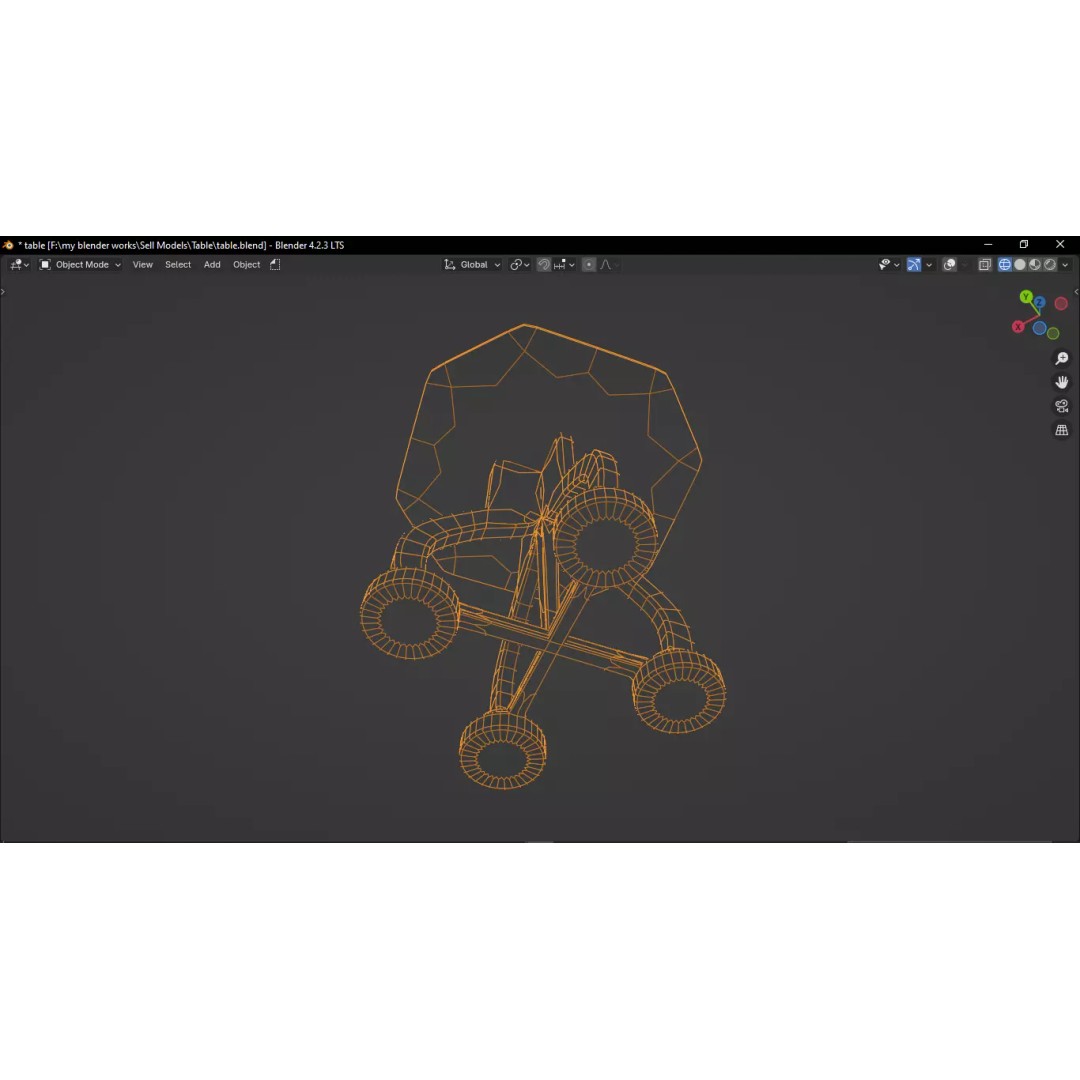 Table 3D Model – High Detailed PBR Furniture Asset, Blender, FBX