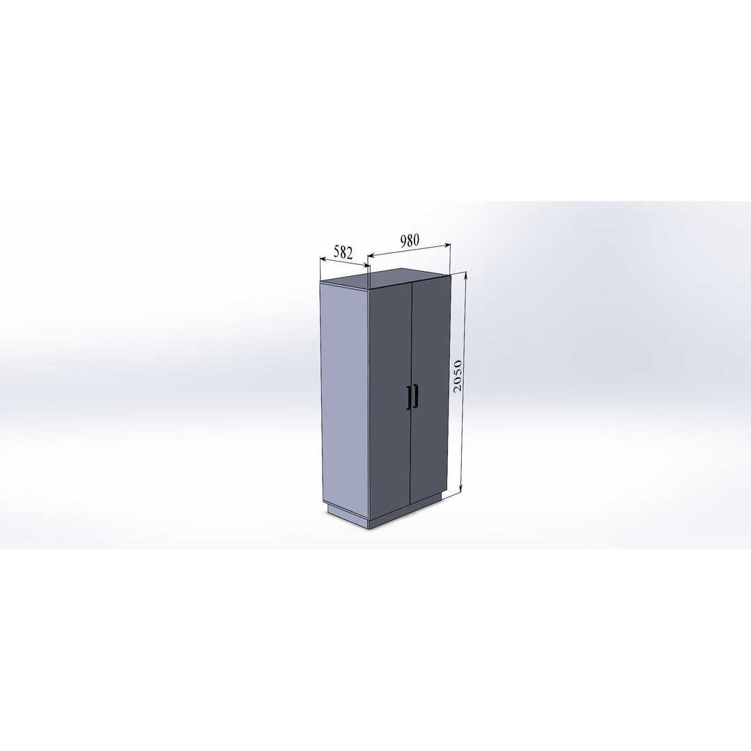 Cabinet 3D Model – Office Furniture, Game Ready, FBX & OBJ Formats - View 3