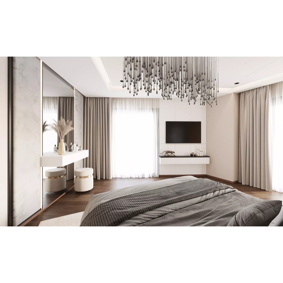Warm Luxe Wood Living Room 3D Model – High Poly Interior Scene, FBX, OBJ - View 12