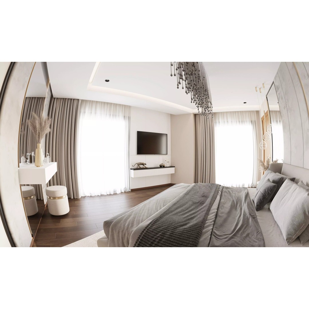 Warm Luxe Wood Living Room 3D Model – High Poly Interior Scene, FBX, OBJ - View 14