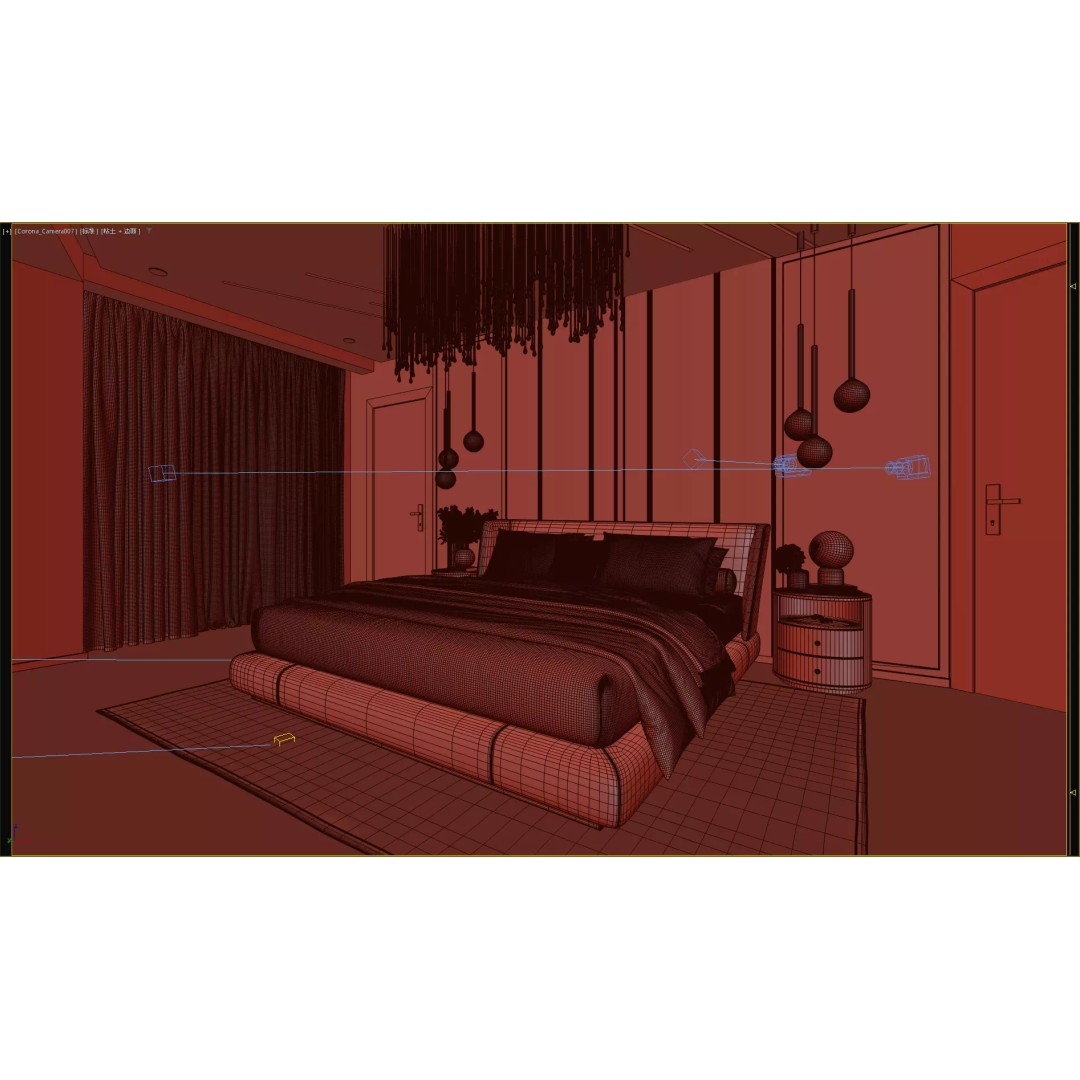 Warm Luxe Wood Living Room 3D Model – High Poly Interior Scene, FBX, OBJ - View 19