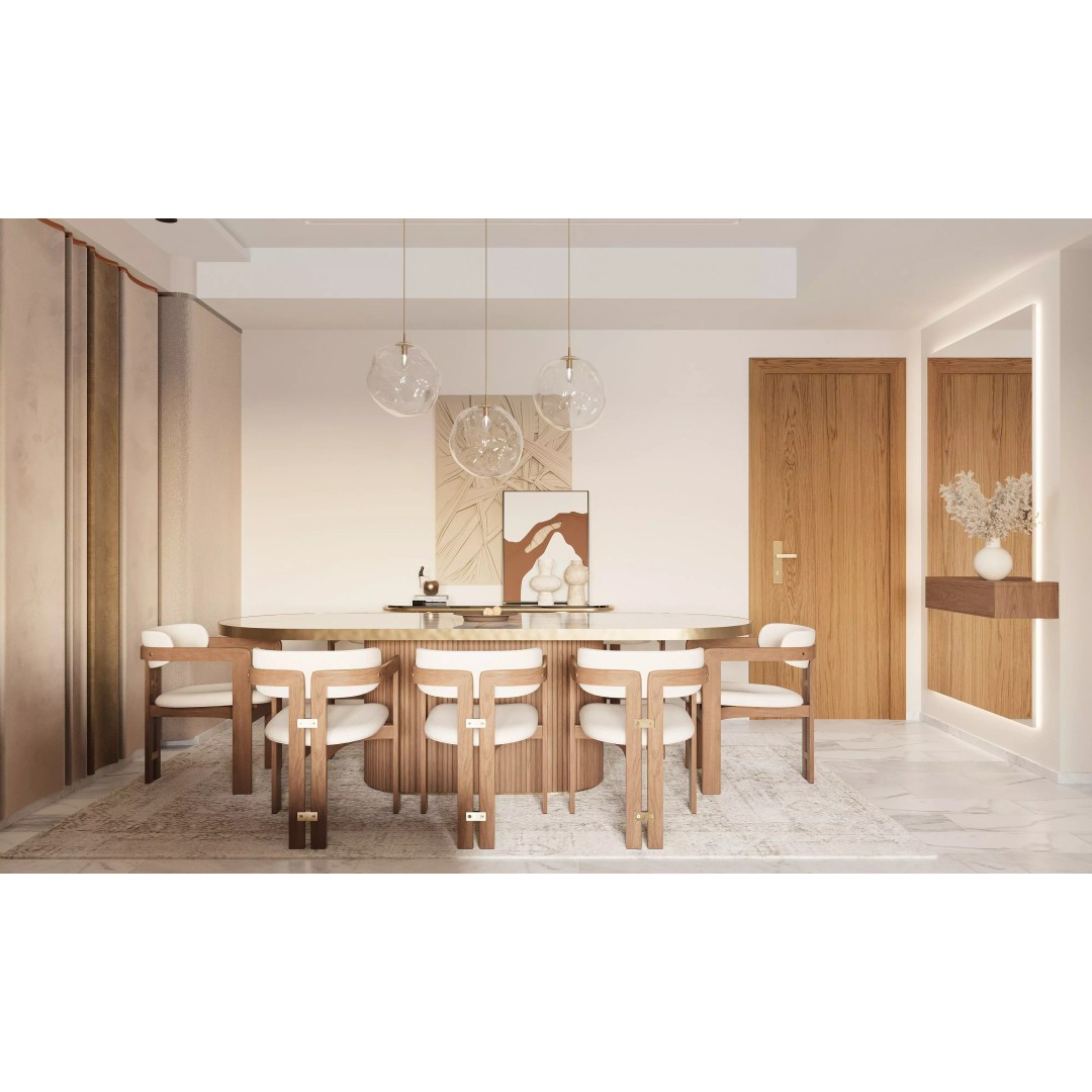 Warm Luxe Wood Living Room 3D Model – High Poly Interior Scene, FBX, OBJ - View 8