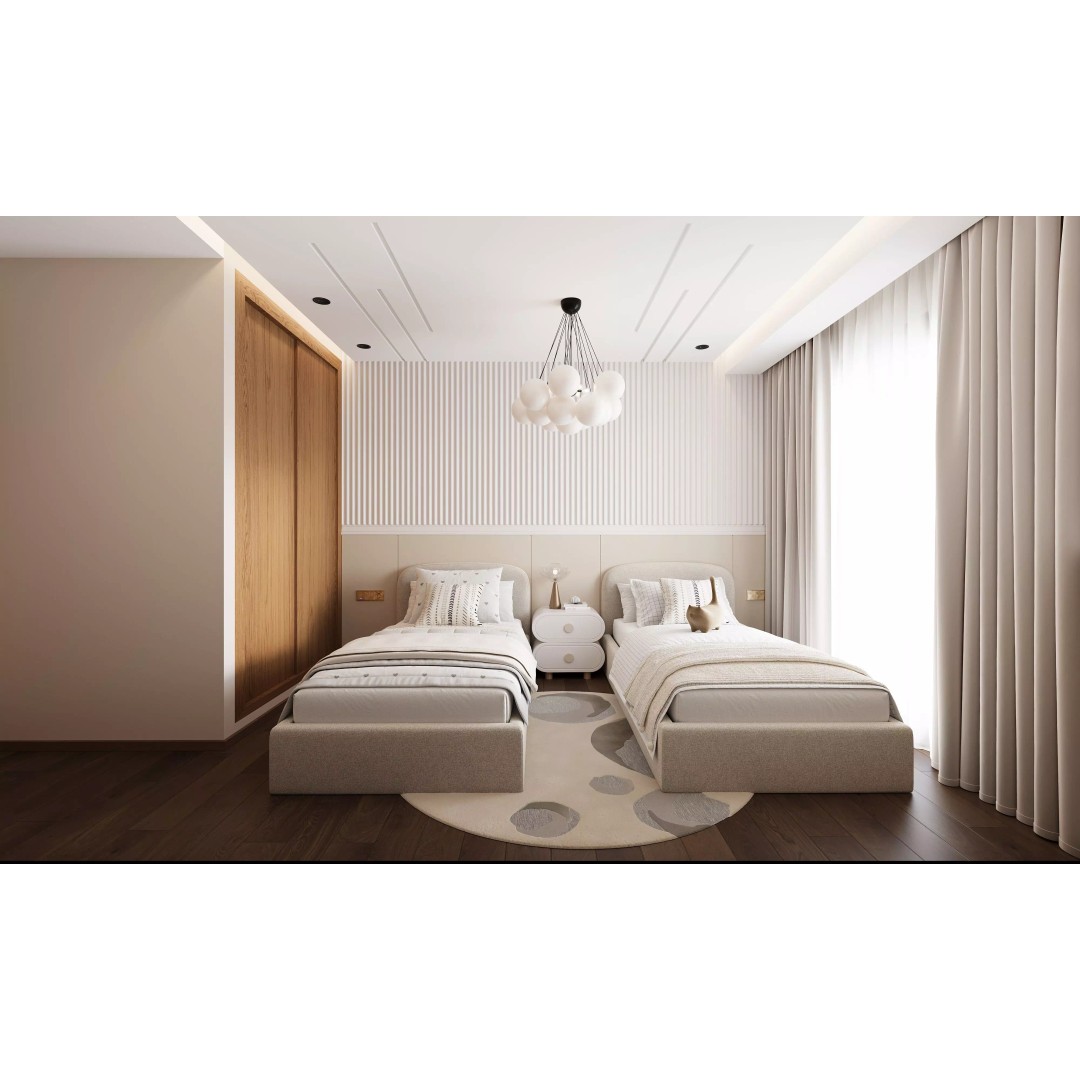 Warm Luxe Wood Living Room 3D Model – High Poly Interior Scene, FBX, OBJ - View 9