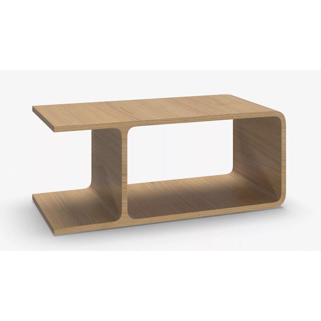 Modern Fabric Shade Lamp 3D Model – Minimalist Wood Bedside Table with PBR Textures - View 7