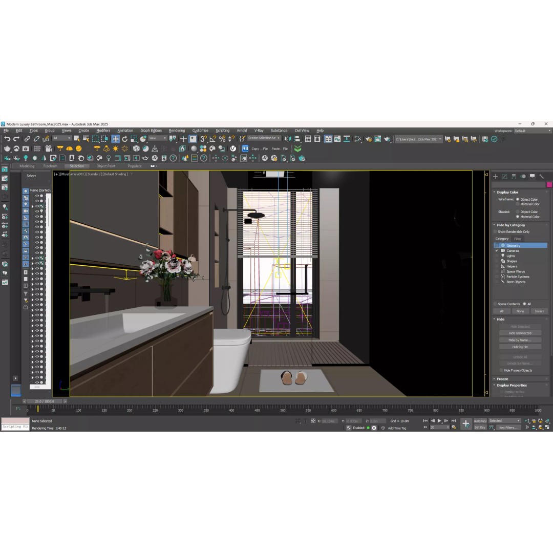 Modern Bathroom 3D Model – Functional Design with V-Ray, 3ds Max - View 7