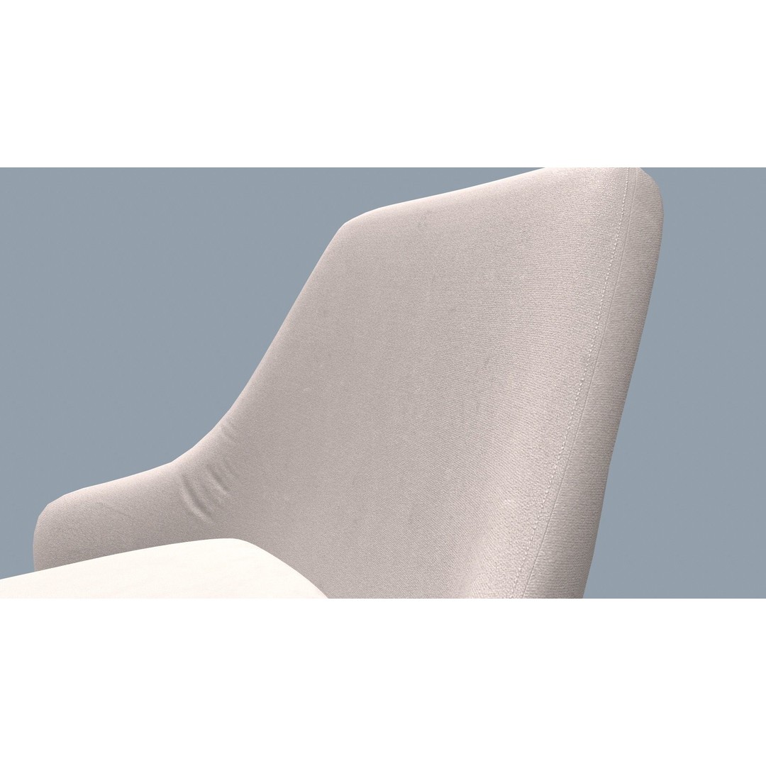 Bar Stool 3D Model – Modern Design with Gold Legs, Game Ready - View 16