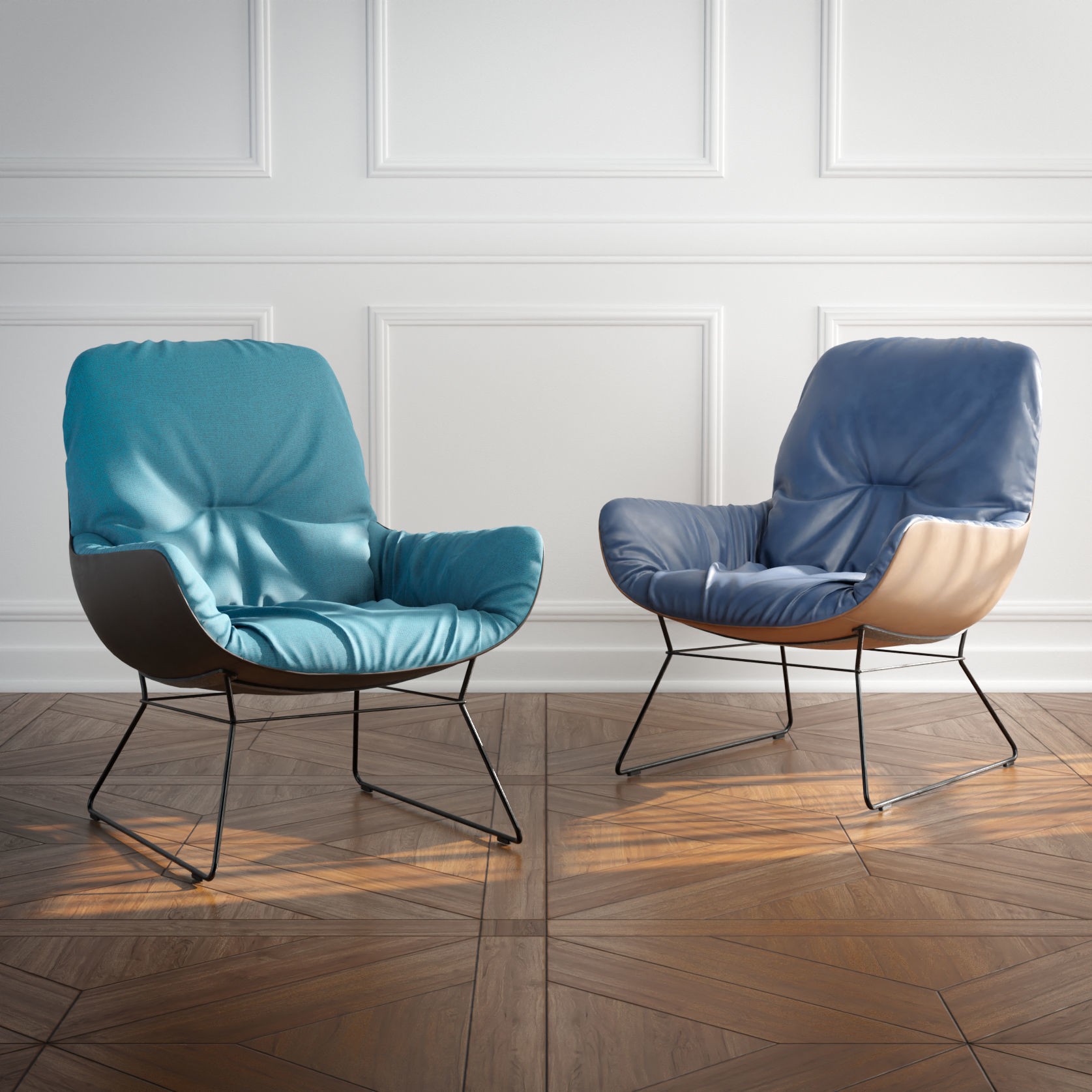 Leya Lounge Chair - PBR Game-Ready 3D Model - View 3