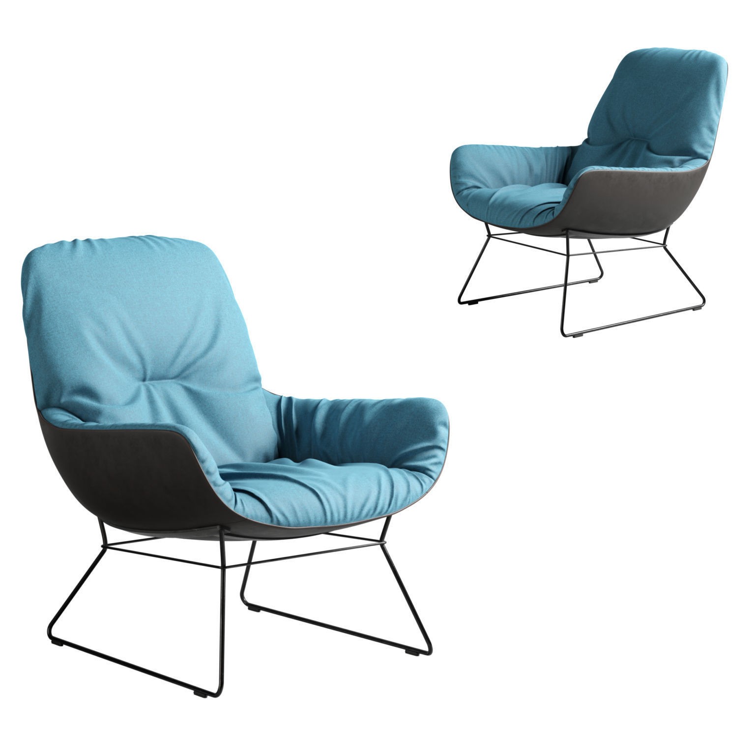 Leya Lounge Chair - PBR Game-Ready 3D Model - View 4