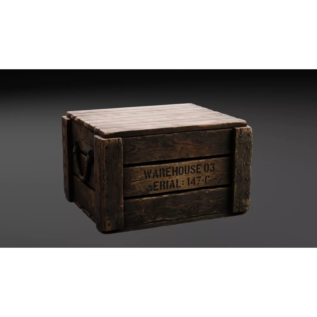Attic Horror Interior Prop 3D Model – Low Poly Game-Ready Assets, FBX - View 16