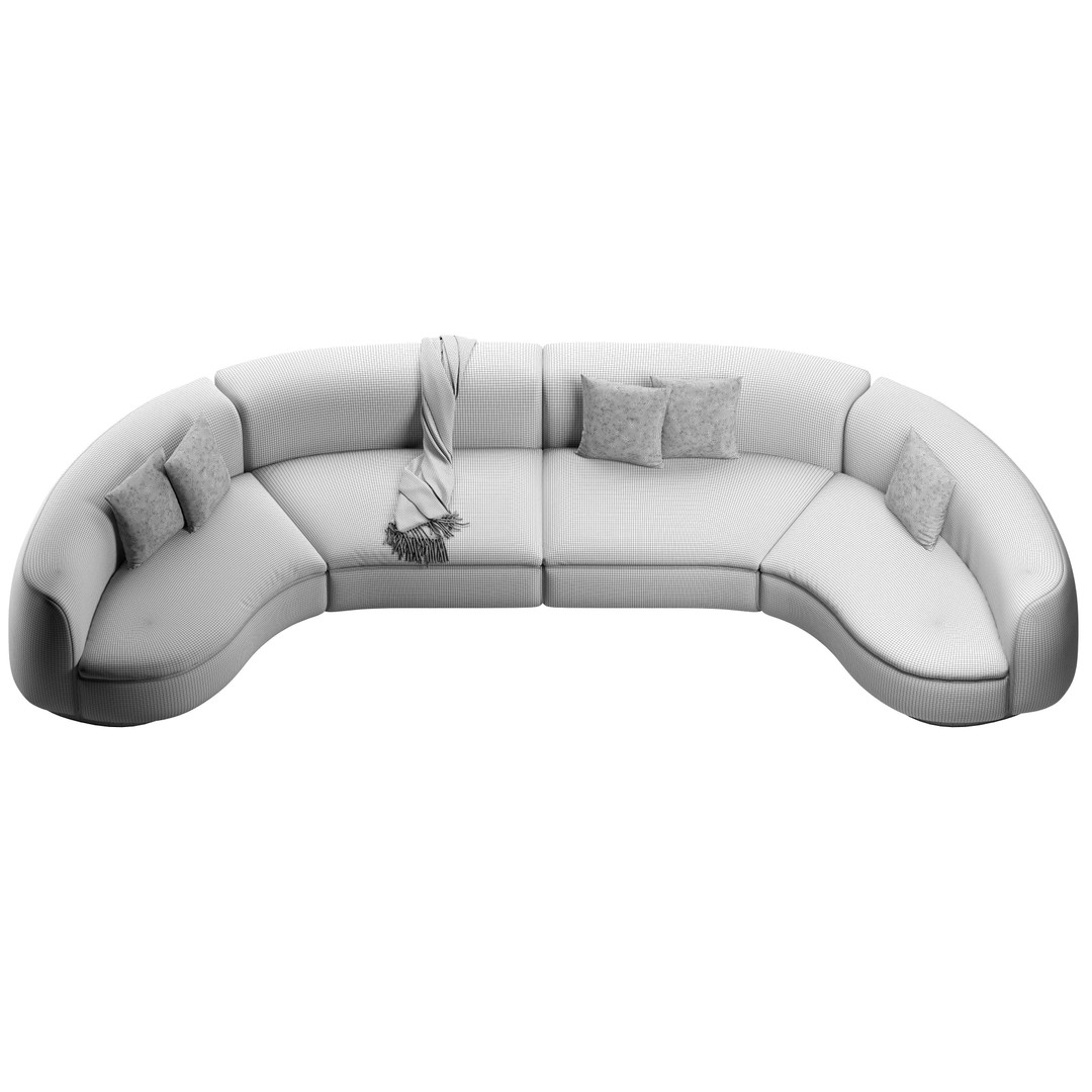 Baxter Piaf Sofa 3D Model – Modern Modular Design, OBJ, 3Ds Max - View 13