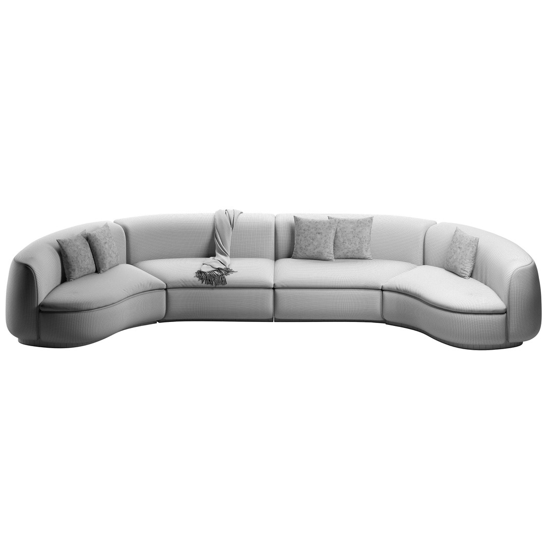 Baxter Piaf Sofa 3D Model – Modern Modular Design, OBJ, 3Ds Max - View 14