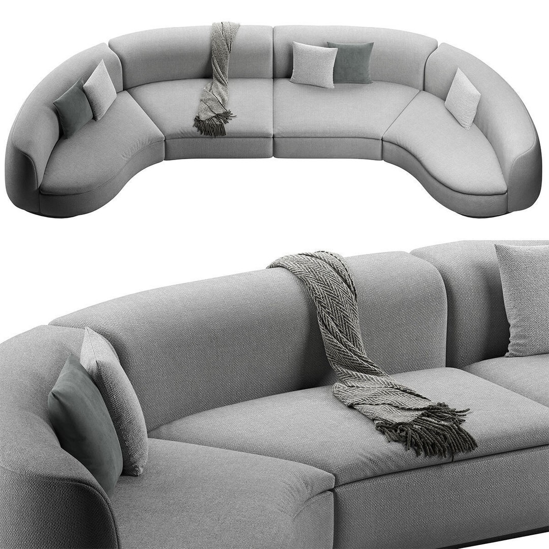 Baxter Piaf Sofa 3D Model – Modern Modular Design, OBJ, 3Ds Max - View 18