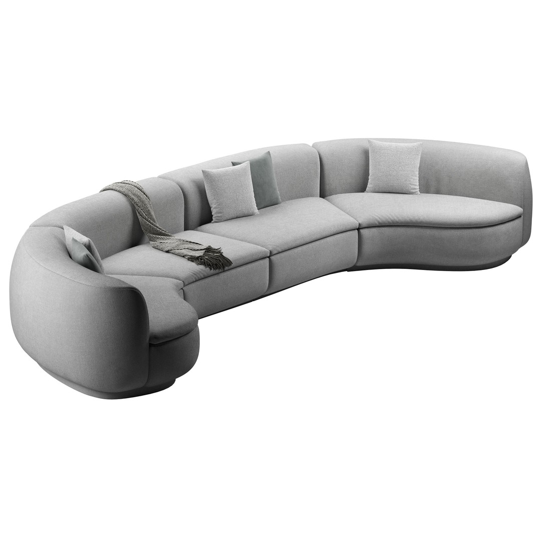 Baxter Piaf Sofa 3D Model – Modern Modular Design, OBJ, 3Ds Max - View 5
