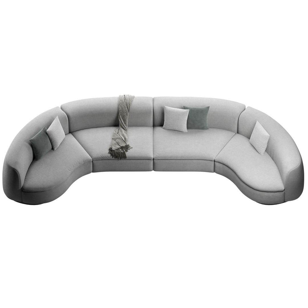 Baxter Piaf Sofa 3D Model – Modern Modular Design, OBJ, 3Ds Max - View 6