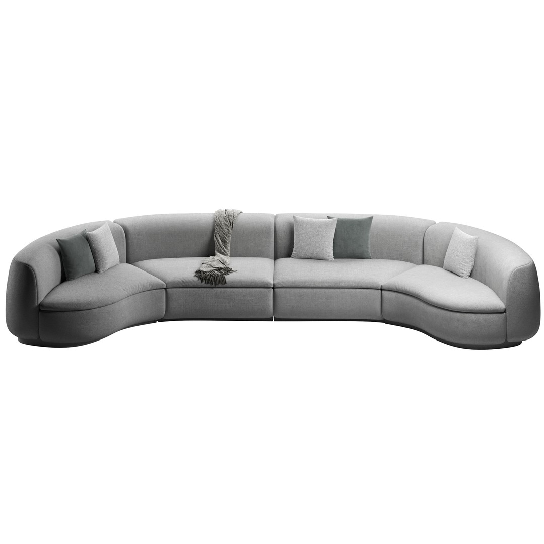 Baxter Piaf Sofa 3D Model – Modern Modular Design, OBJ, 3Ds Max - View 7