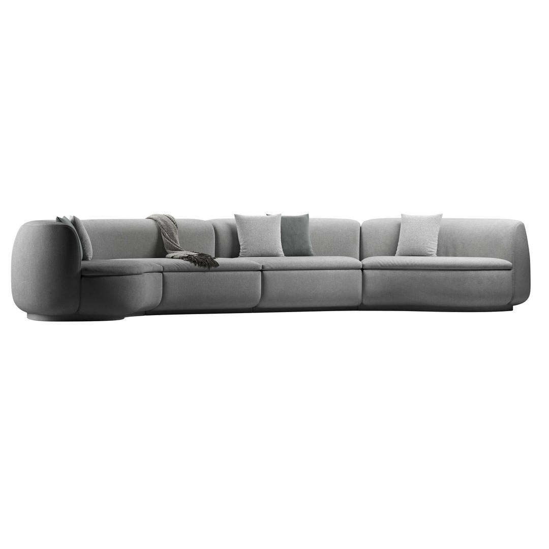 Baxter Piaf Sofa 3D Model – Modern Modular Design, OBJ, 3Ds Max - View 9