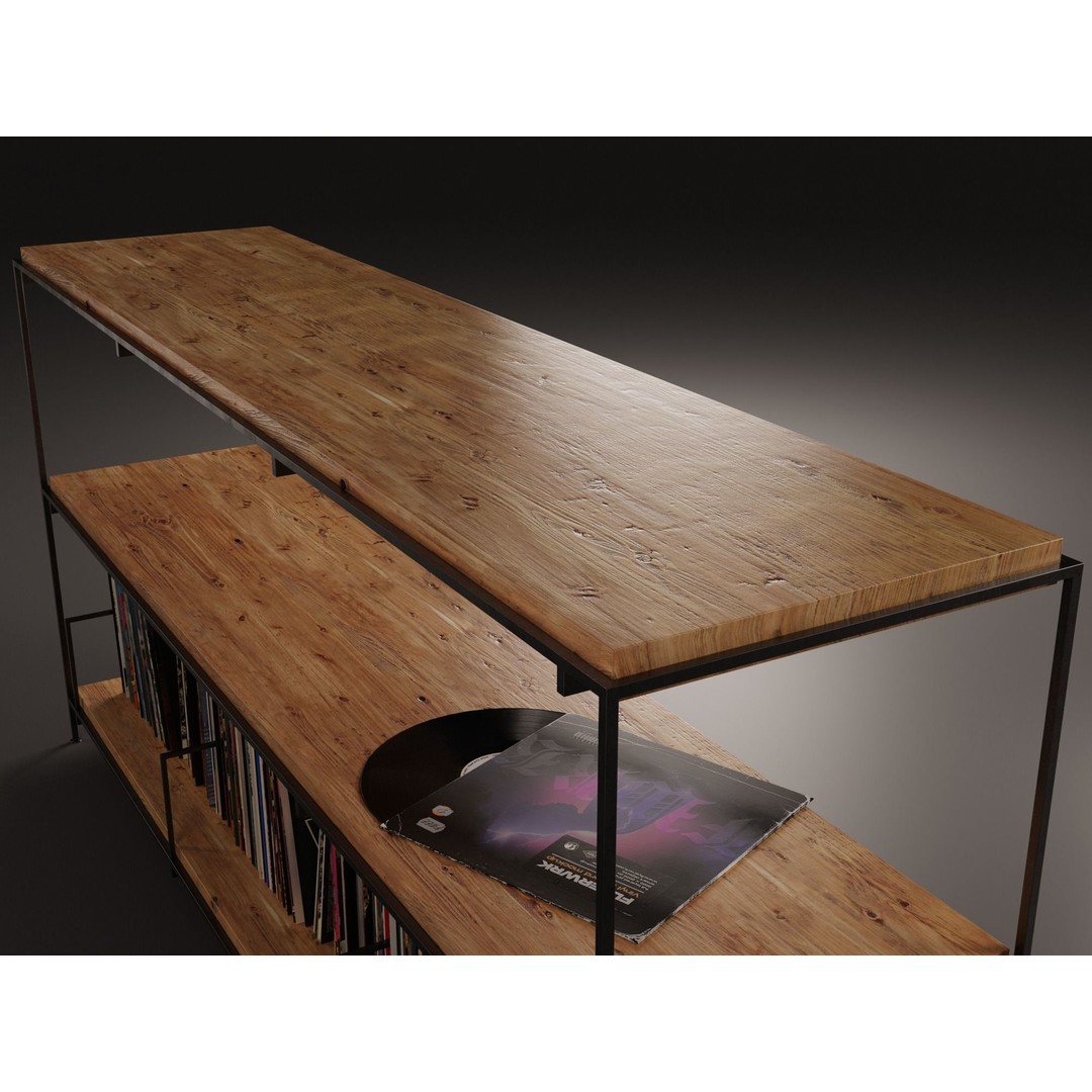 Vinyl Storage 3D Model – Realistic LP Organizer, Blender, FBX, OBJ - View 13