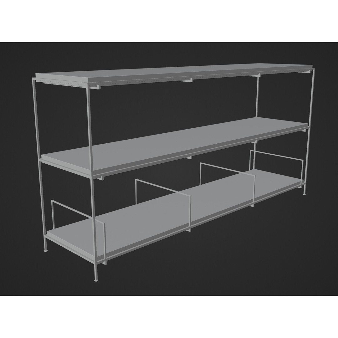 Vinyl Storage 3D Model – Realistic LP Organizer, Blender, FBX, OBJ - View 22