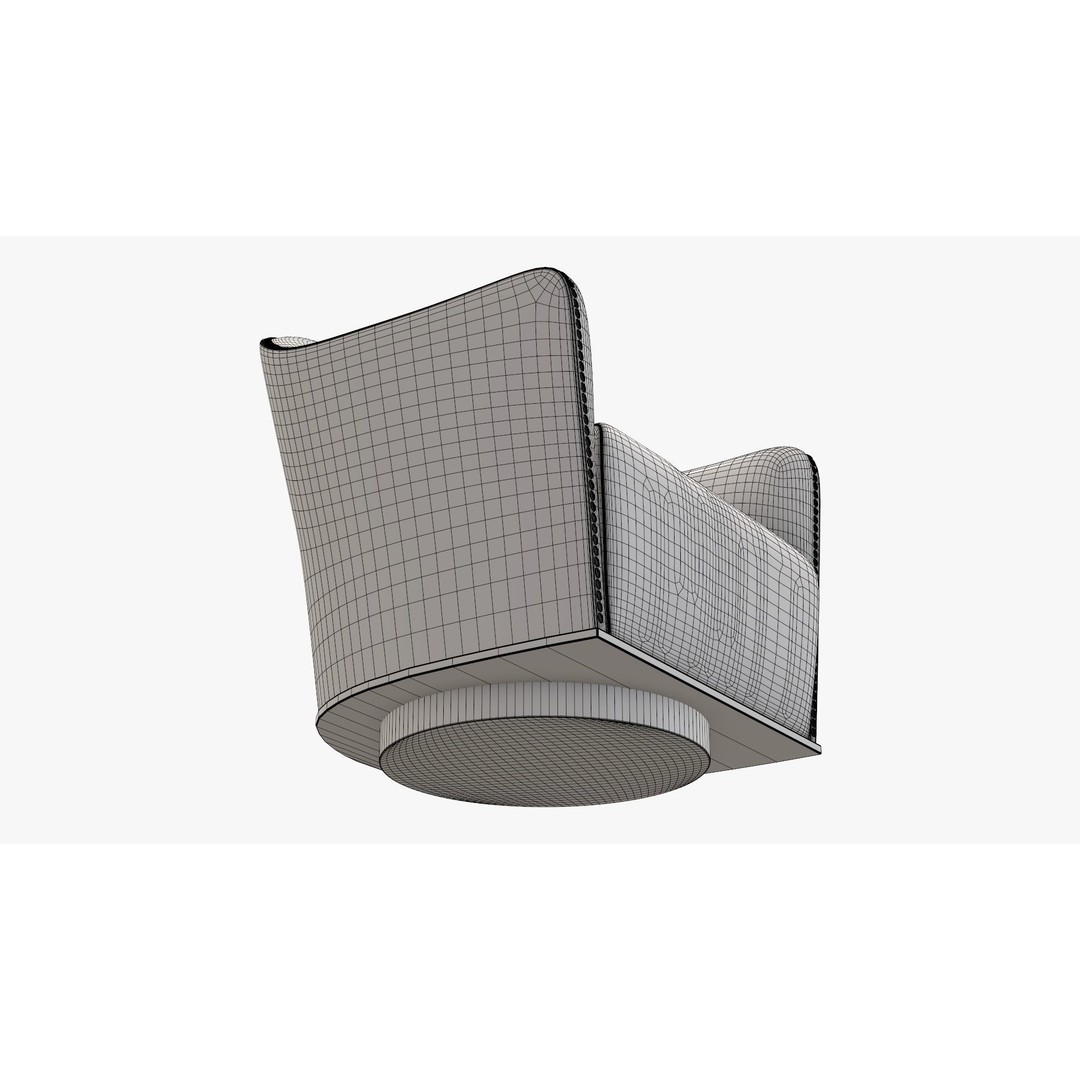 Colorful Armchair 3D Model – Modern Lounge Chair with PBR Textures - View 11