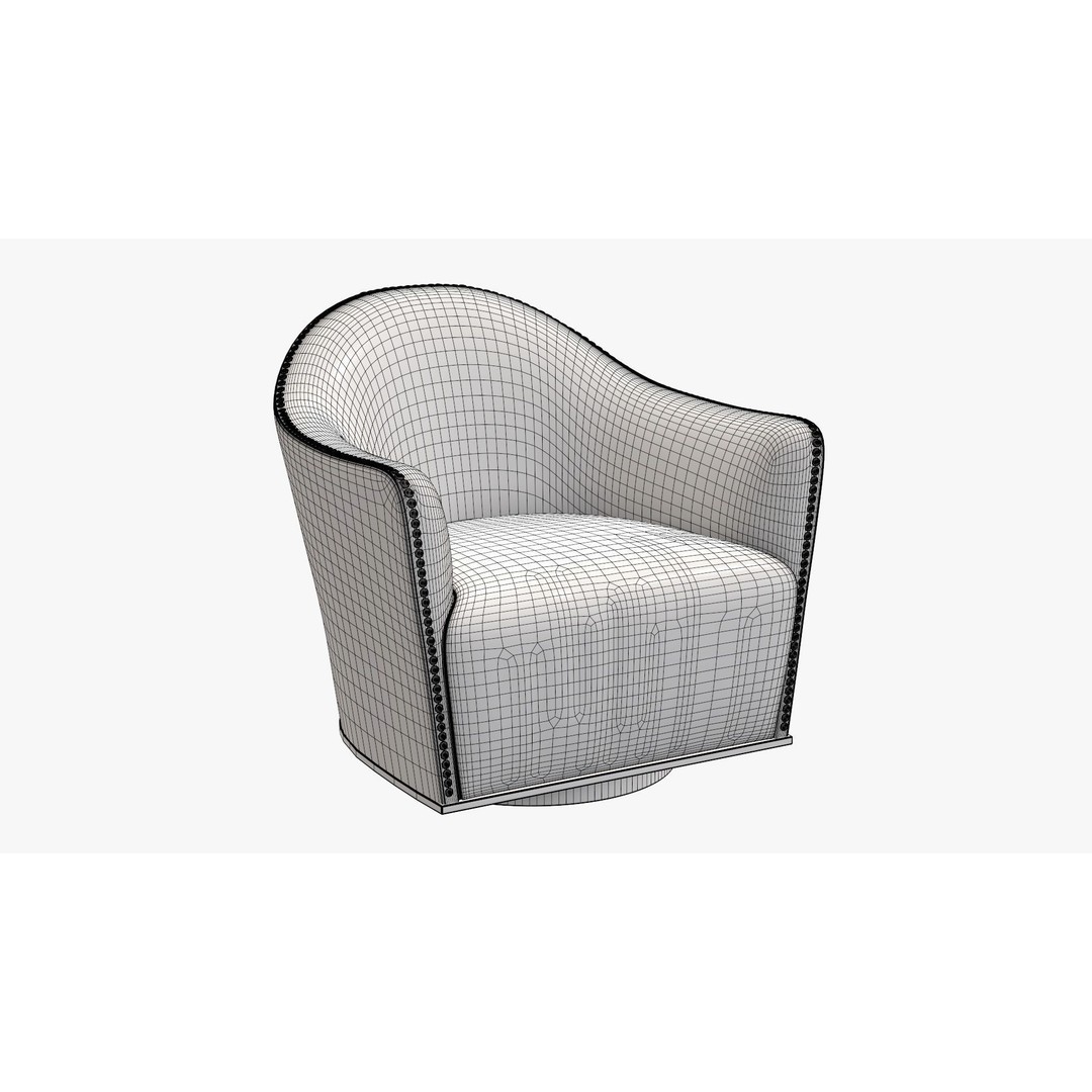Colorful Armchair 3D Model – Modern Lounge Chair with PBR Textures - View 7