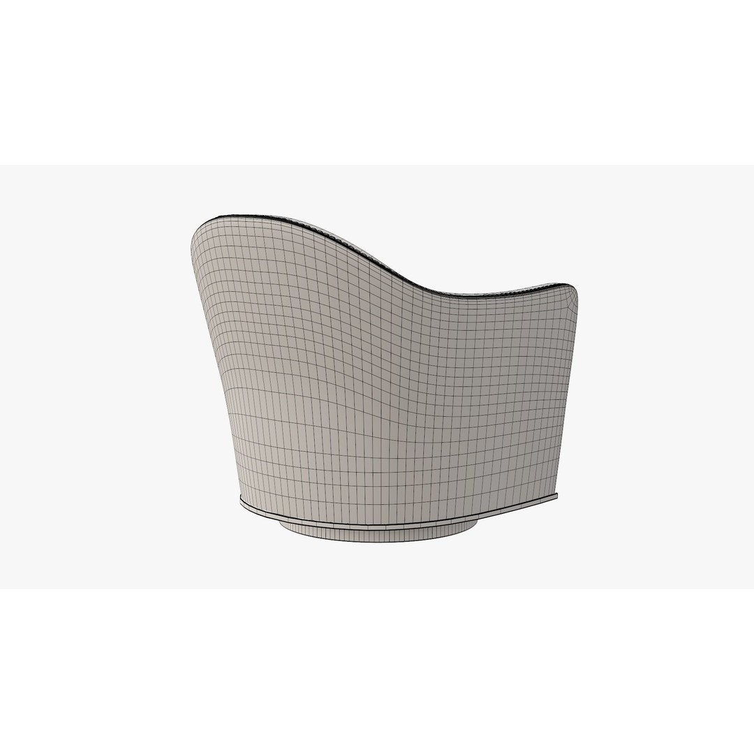 Colorful Armchair 3D Model – Modern Lounge Chair with PBR Textures - View 9
