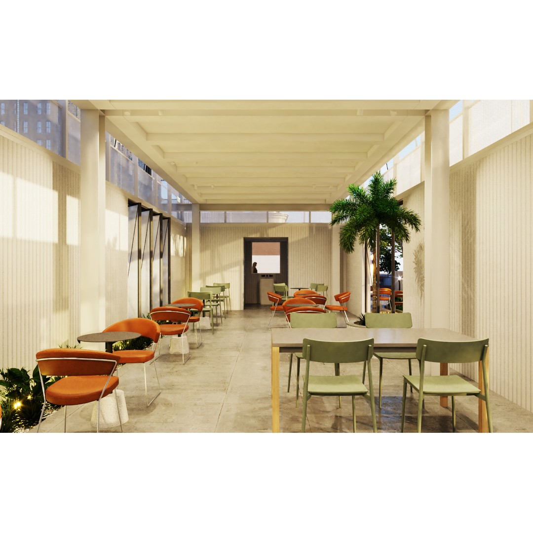 Tropical Coffee Shop 3D Model – Urban Garden Design, FBX & OBJ - View 10