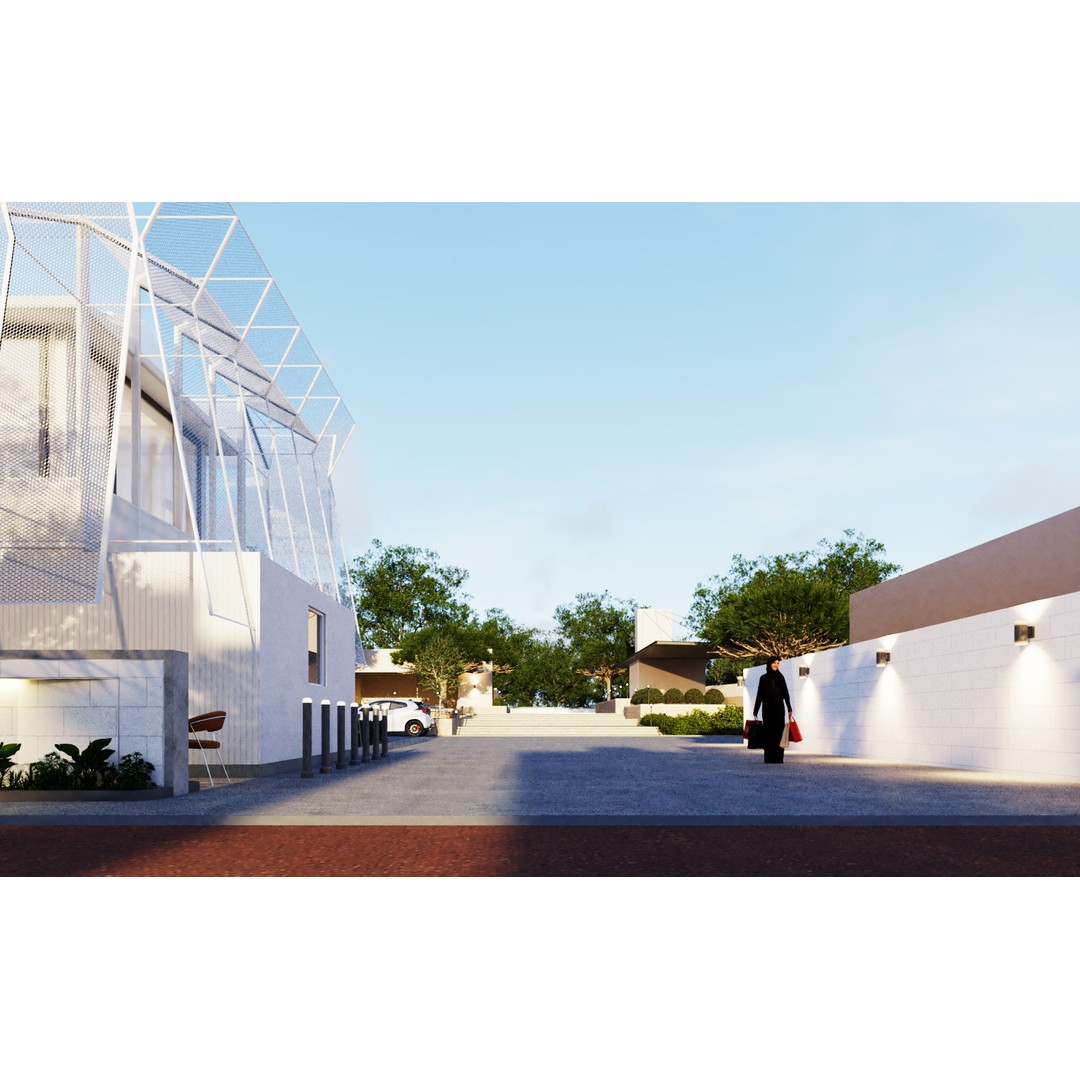 Tropical Coffee Shop 3D Model – Urban Garden Design, FBX & OBJ - View 17