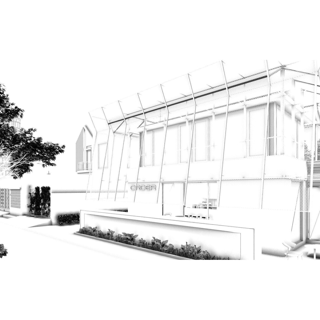 Tropical Coffee Shop 3D Model – Urban Garden Design, FBX & OBJ - View 51