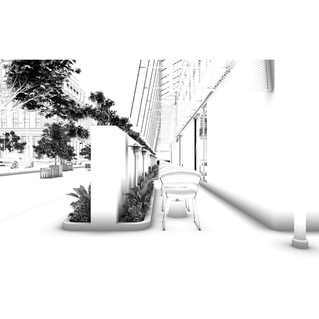 Tropical Coffee Shop 3D Model – Urban Garden Design, FBX & OBJ - View 53