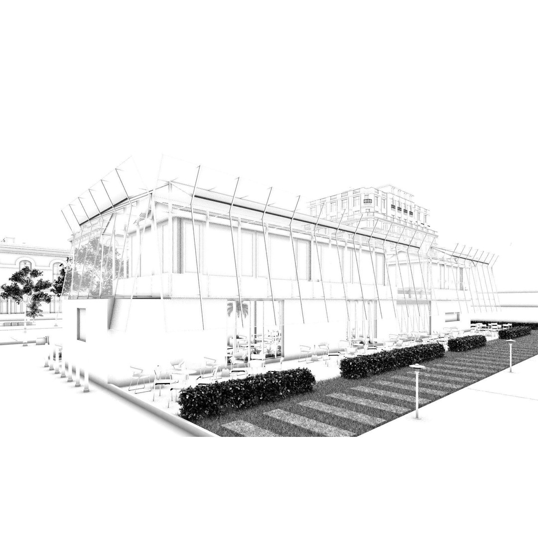Tropical Coffee Shop 3D Model – Urban Garden Design, FBX & OBJ - View 54