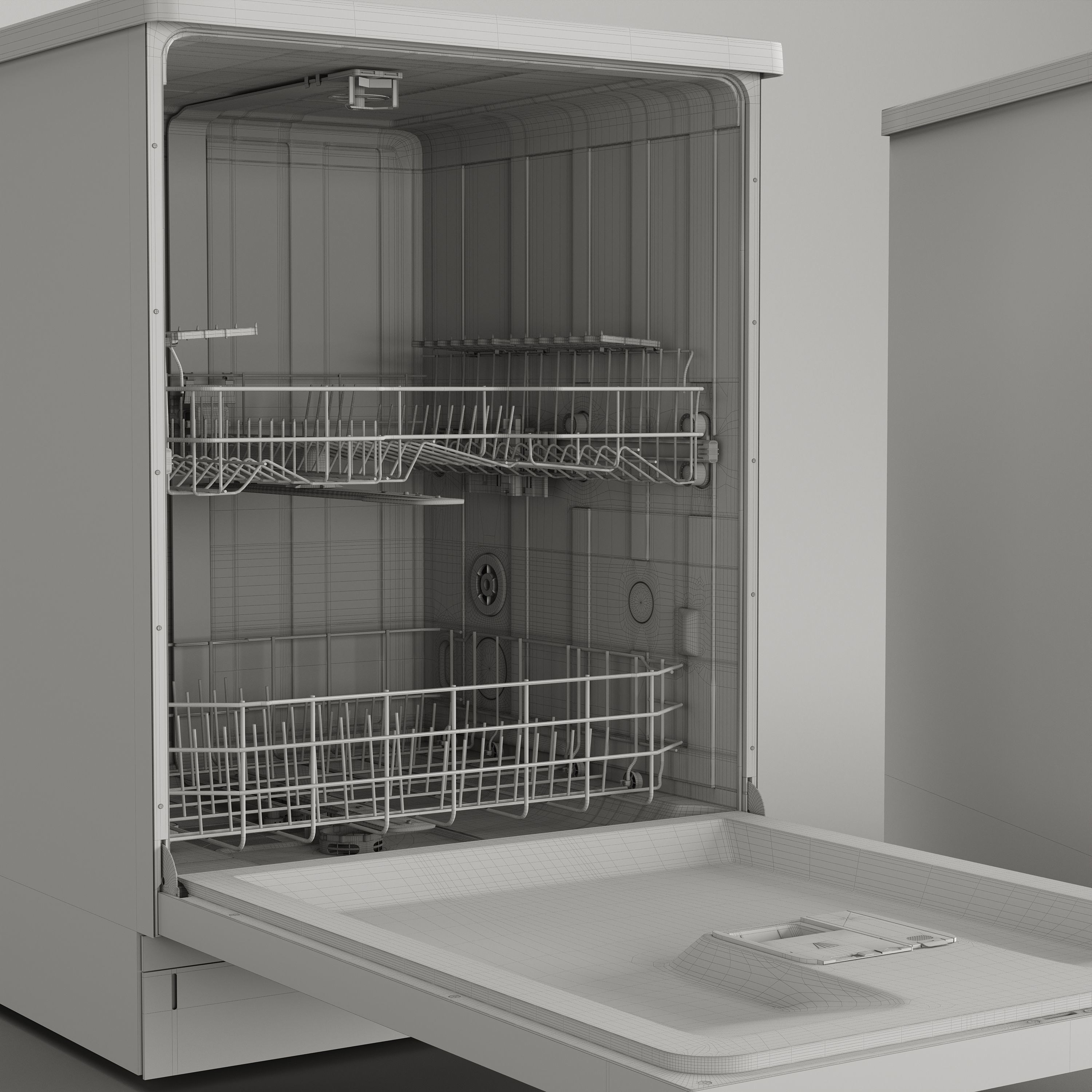 Cylinda Dishwasher - Game-Ready 3D Model - View 8