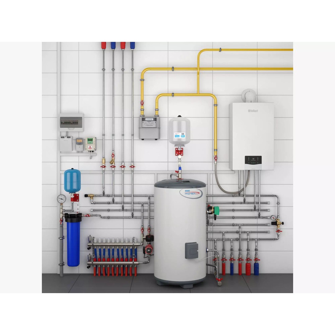 Boiler Room Full Set 3D Model – Realistic Interior Asset, PBR Formats - View 15