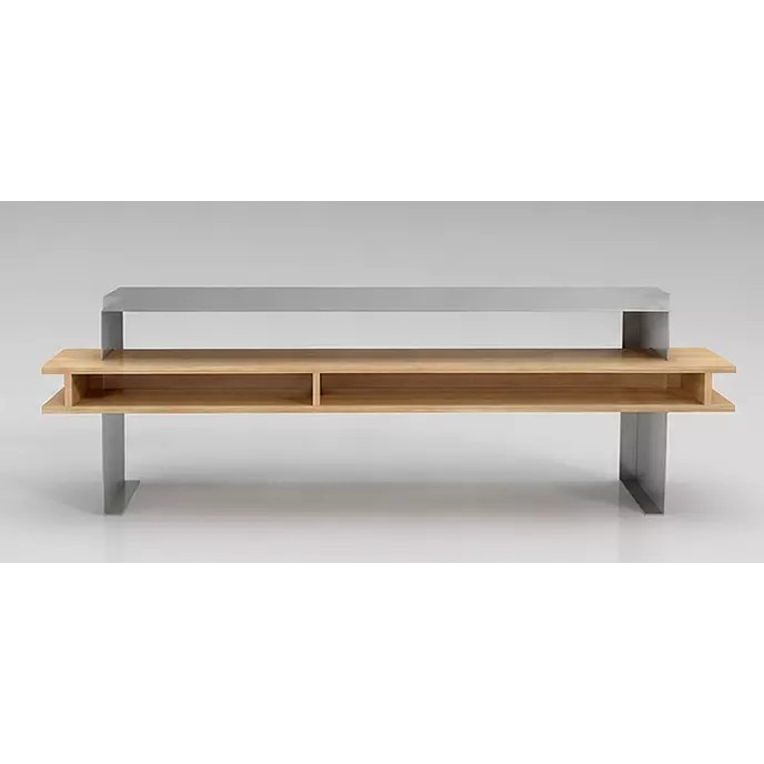 Modern Wooden TV Stand 3D Model – Minimalist Design for Archviz, FBX - View 3