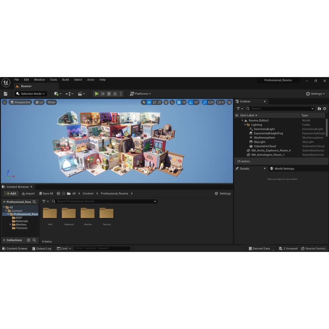Fantasy Cartoon Rooms 3D Model – Low Poly Game Asset, FBX, PBR - View 29