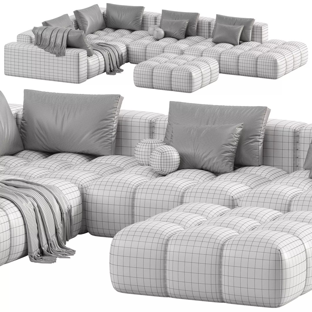 Cobrin 3 Sofa 3D Model – Modern Furniture Design, 3Ds Max, OBJ - View 8