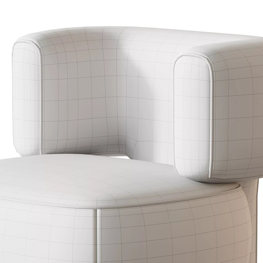 Litho Lounge Chair 3D Model – Contemporary Designer Furniture, FBX, OBJ