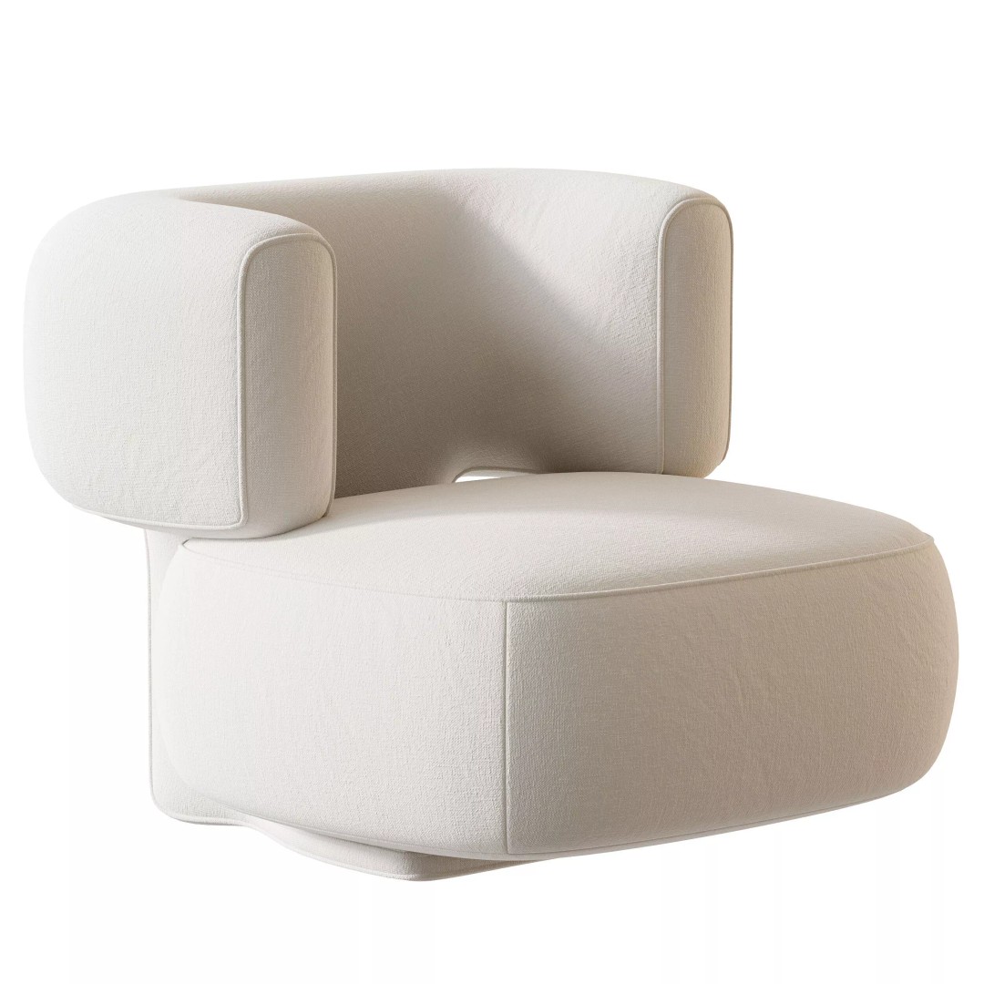 Litho Lounge Chair 3D Model – Contemporary Designer Furniture, FBX, OBJ - View 12