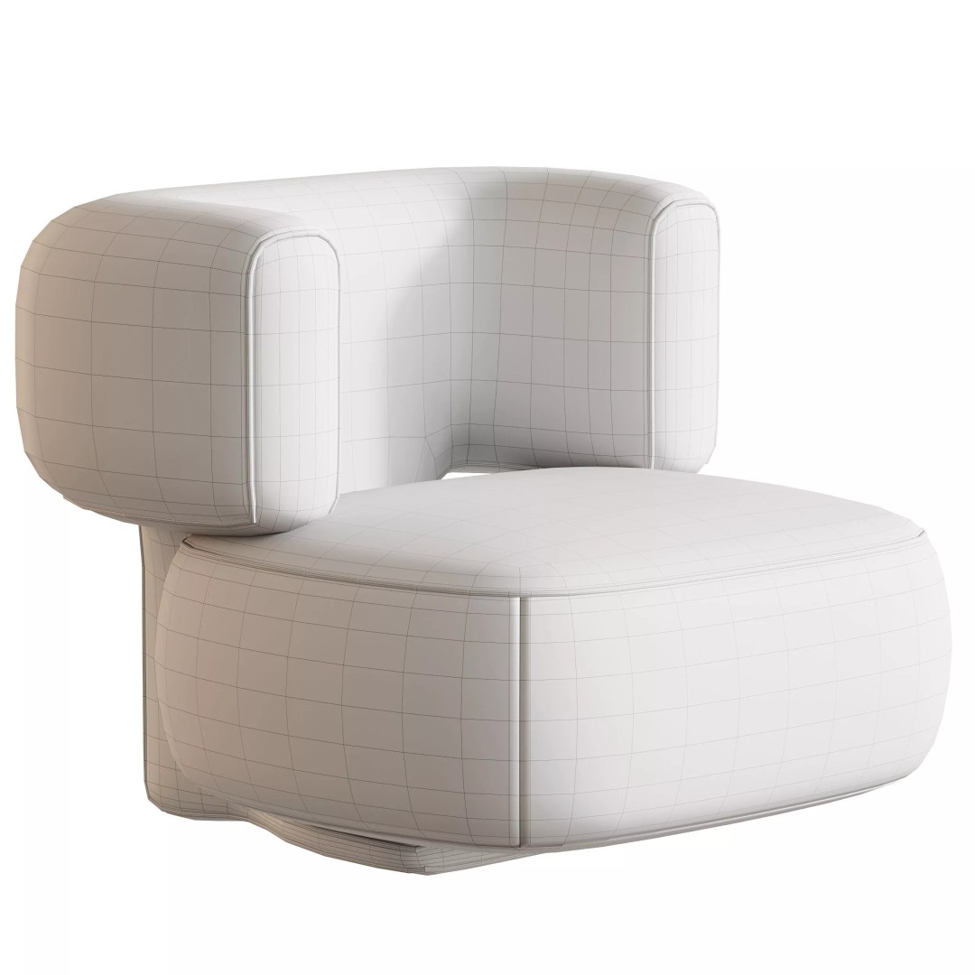 Litho Lounge Chair 3D Model – Contemporary Designer Furniture, FBX, OBJ - View 15